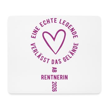 Power Rentnerin 2026 - Ruhestand - Pension - Mousepad (Querformat) - Weiß - Vorne