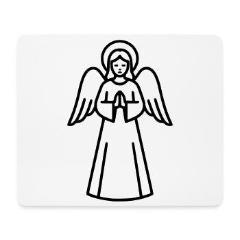 Engel-engelsfluegel-silhouette-einfach-4 - Mousepad (Querformat) - Weiß - Vorne