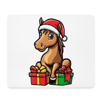 Pferd Weihnachten Geschenke - Mousepad (Querformat) - Weiß - Vorne