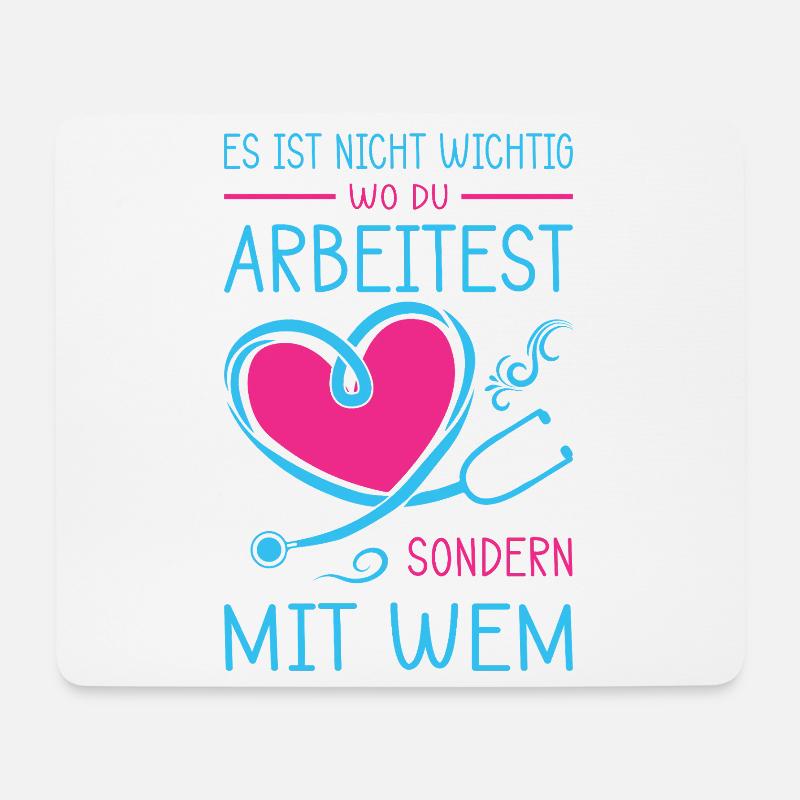 Pflegerin Geschenke Pflege Lustig Krankenpflegerin - Mousepad (Querformat) - Weiß