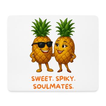 Cute Spicy Pineapple Soulmates - Mouse Pad (horizontal) - white - Front