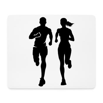 Marathon Runners Team Silhouette Marathon - Mouse Pad (horizontal) - white - Front