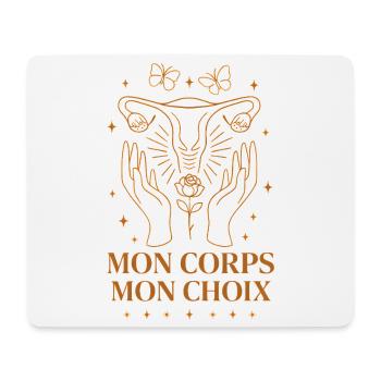 Mon Corps Mon Choix Féminisme Liberté - Tapis de souris (format paysage) - blanc - Devant
