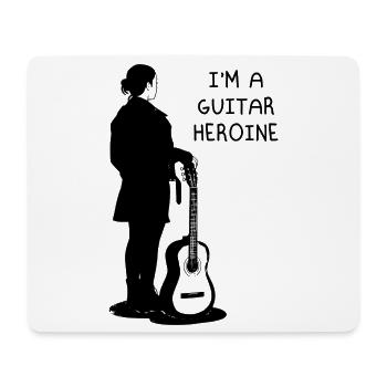 I'm a guitar heroine - Tapis de souris (format paysage) - blanc - Devant