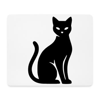 chat - Tapis de souris (format paysage) - blanc - Devant