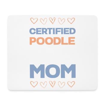 Zertifizierte Pudel-Mama - Mousepad (Querformat) - Weiß - Vorne