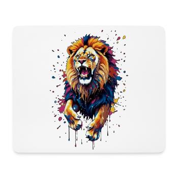 Colorful Lion Eruption - Mouse Pad (horizontal) - white - Front