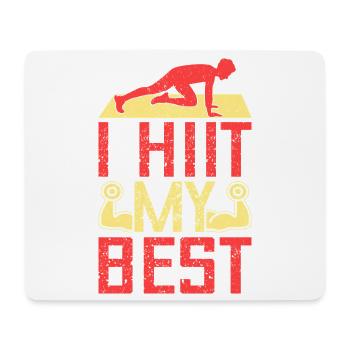 Fitness Fanatics I Hiit My Best Calisthenics Gym - Mousepad (Querformat) - Weiß - Vorne