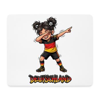Deutschland Fußballheldin Dab Fußball Spielerin  - Mousepad (Querformat) - Weiß - Vorne