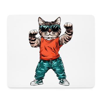 Cool Cat - Mouse Pad (horizontal) - white - Front