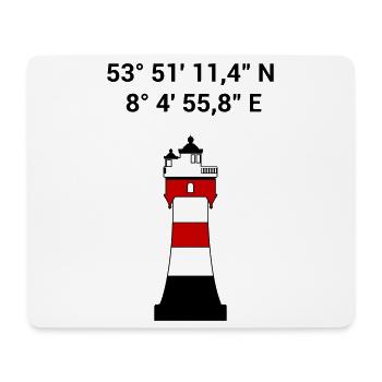 Red Sand Lighthouse - Sailing - Skipper - Maritime - Mouse Pad (horizontal) - white - Front