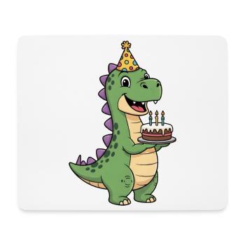 Cute T-Rex Dinosaur Birthday Party t rex - Mouse Pad (horizontal) - white - Front