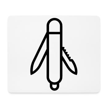 couteau - Tapis de souris (format paysage) - blanc - Devant