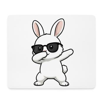 Lapin à dabber - Tapis de souris (format paysage) - blanc - Devant
