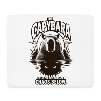 Capybara Chaos Horror Design - Mousepad (Querformat) - Weiß - Vorne