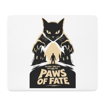 Horreur Chatte Pattes du Destin - Tapis de souris (format paysage) - blanc - Devant