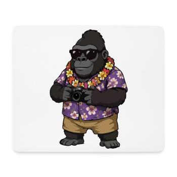 Gorilla Fotograf Hawaii-Look - Mousepad (Querformat) - Weiß - Vorne