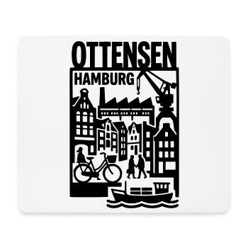 Hamburg Ottensen Retro  - Mousepad (Querformat) - Weiß - Vorne