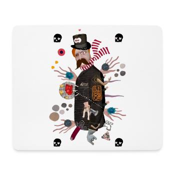 Automaton Masquerade Joker Card - Mouse Pad (horizontal) - white - Front