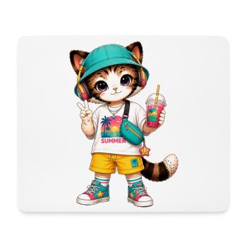 Kitten Summer Vibe Tropic - Mousepad (Querformat) - Weiß - Vorne