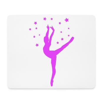 Neon-Tänzerin im Sternenzauber - Mousepad (Querformat) - Weiß - Vorne