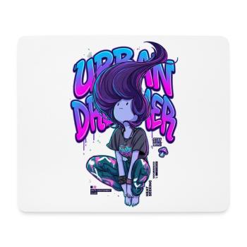 Urban Dreamer Lofi Anime Girl Graffiti Streetwear - Mouse Pad (horizontal) - white - Front