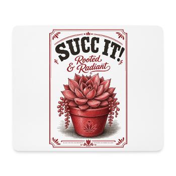Jardinage urbain Succulentes enracinées Radiant - Tapis de souris (format paysage) - blanc - Devant