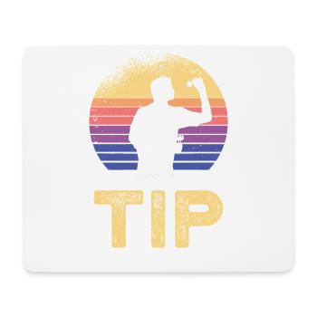 Just the Tip Retro Sunset Bartender Server Graphic - Mousepad (Querformat) - Weiß - Vorne