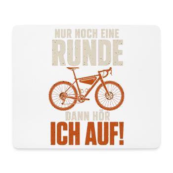 Nur Noch Eine Runde Fahrrad - Mousepad (Querformat) - Weiß - Vorne