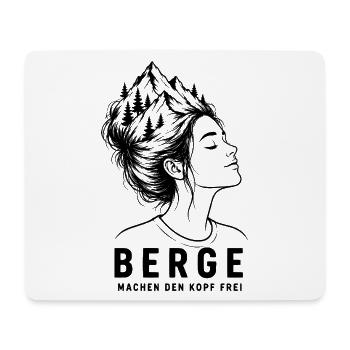Berge im Kopf  - Mousepad (Querformat) - Weiß - Vorne