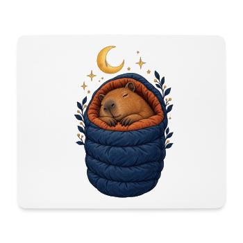 Capybara Hiking - Mousepad (Querformat) - Weiß - Vorne