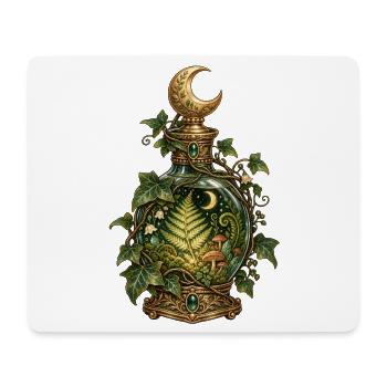 Mondschein Garten Elixierflasche - Mousepad (Querformat) - Weiß - Vorne