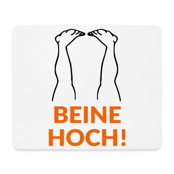 Motivation Beine Hoch - Mousepad (Querformat) - Weiß - Vorne
