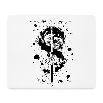 Fischen Farbe Graffiti - Mousepad (Querformat) - Weiß - Vorne