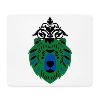 Bär in Grün-Blau - Mousepad (Querformat) - Weiß - Vorne