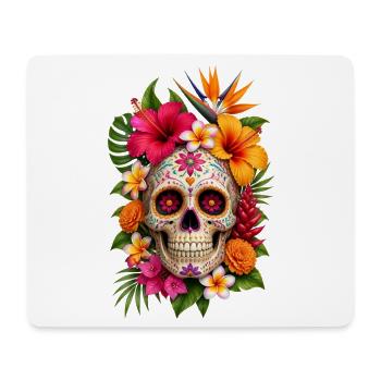 Halloween Sugar Skull Sugarskull  - Mousepad (Querformat) - Weiß - Vorne