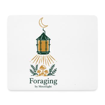 Pilze Sammeln Mondlicht Cottagecore Wald T-Shirt - Mousepad (Querformat) - Weiß - Vorne