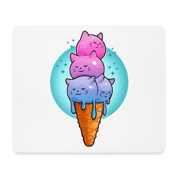 Ice Cream kittens - Mouse Pad (horizontal) - white - Front