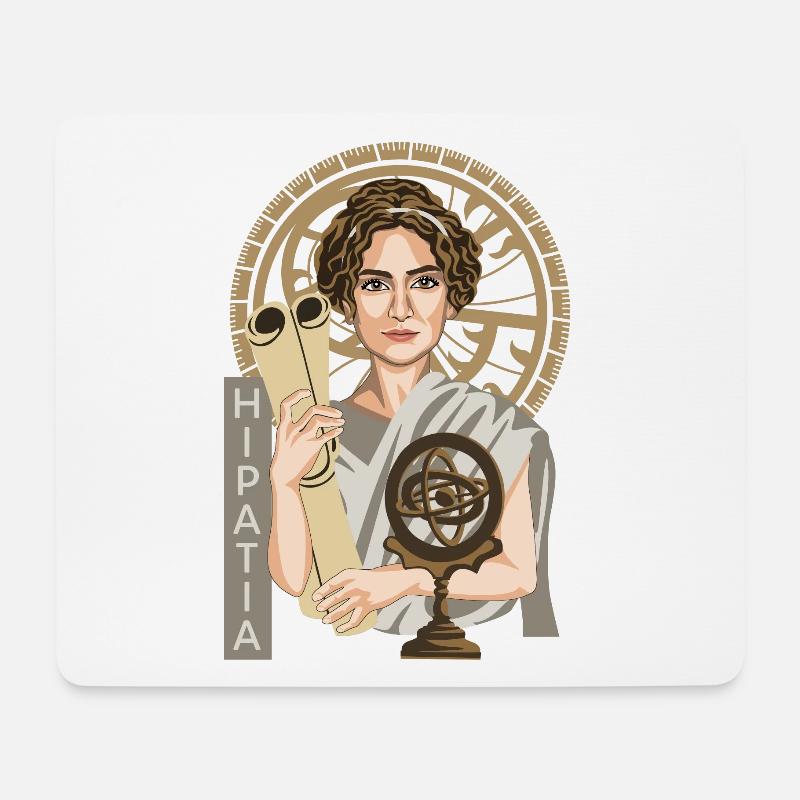 Hypatia von Alexandria - Mousepad (Querformat) - Weiß
