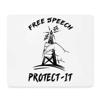 Free speech journaliste Journaliste Profession Cadeau - Tapis de souris (format paysage) - blanc - Devant