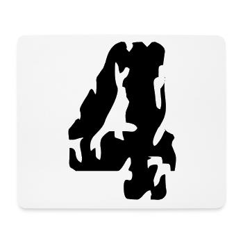 4 Number jersey - Mouse Pad (horizontal) - white - Front