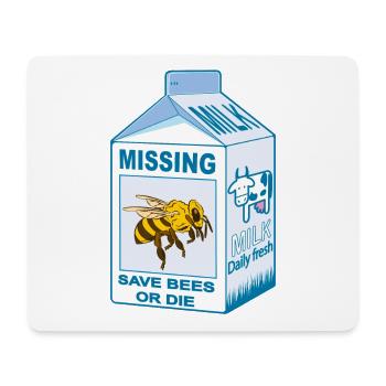 Vermisst: Bienen - Wo sind unsere Bienen? - Mousepad (Querformat) - Weiß - Vorne
