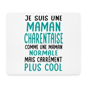 Maman Charentaise comme maman normale plus cool - Tapis de souris (format paysage) - blanc - Devant