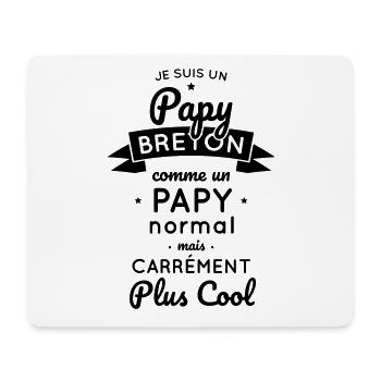 Papy Breton comme un papy normal mais plus cool - Tapis de souris (format paysage) - blanc - Devant