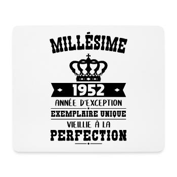 Anniversaire 70 ans - Millésime 1952 - Tapis de souris (format paysage) - blanc - Devant