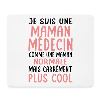 Maman médecin comme maman normale plus cool - Tapis de souris (format paysage) - blanc - Devant