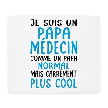 Papa médecin comme papa normal plus cool - Tapis de souris (format paysage) - blanc - Devant