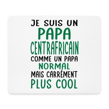 Papa Centrafricain comme un papa normal plus cool - Tapis de souris (format paysage) - blanc - Devant