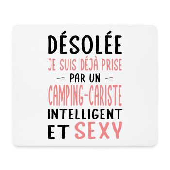 Désolée déjà prise par un camping-cariste sexy - Tapis de souris (format paysage) - blanc - Devant