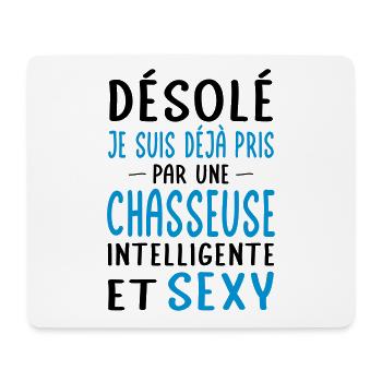 Désolé déjà pris par une chasseuse sexy - Tapis de souris (format paysage) - blanc - Devant